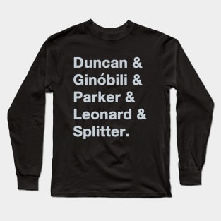 2014 San Antonio Spurs Greats Silver Long Sleeve T-Shirt